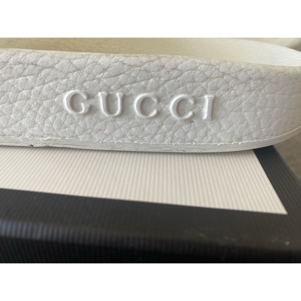 Gucci Men's Rubber Slide Sandal - White Rubber, US 11 Original Box - Picture 10 of 12